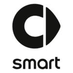 Dunkles, transparentes Logo von der Automarke Smart