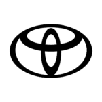 Dunkles, transparentes Logo von der Automarke Toyota